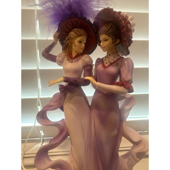 Thomas Kinkade Portraits of Style & Grace Collection 3 Figurines Red Hat Society - Picture 5 of 13